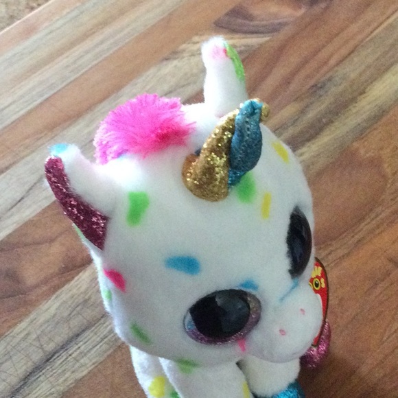 TY Beanie Boos: The 9" HARMONIE the Speckled Unicorn Plush EC - Picture 5 of 9